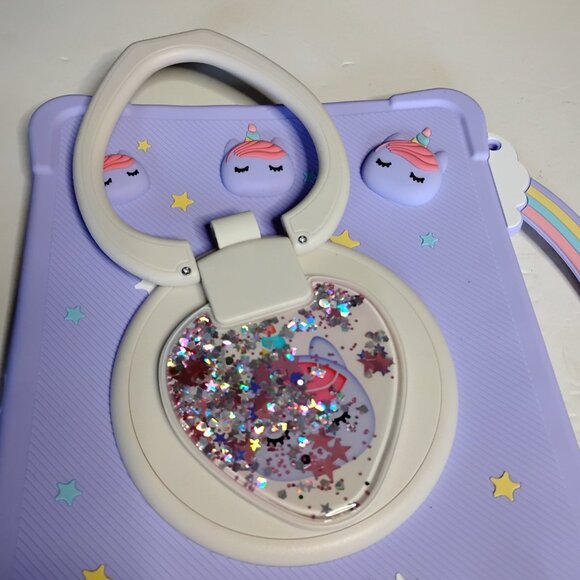 IPad 10.2 Silicone Cover Purple with Unicorns - Picture 12 of 16